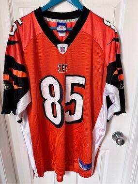 Mens Reebok NFL Cincinnati Bengals Chad Ocho Cinco Johnson Jersey XL Y2K VTG